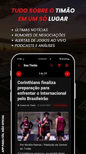 Sou Timão Notícias Corinthians ডাউনলোড করুন – সেরা ফুটবল আপডেট - Screenshot 4
