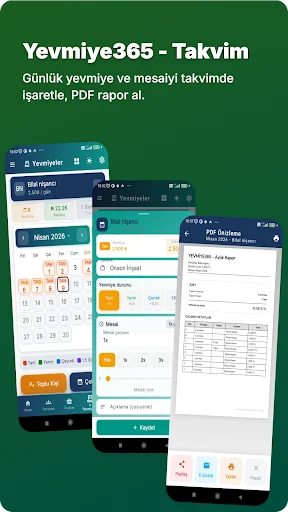 Yevmiye 365 ডাউনলোড করুন – দৈনিক মজুরি ও উপস্থিতি ট্র্যাকার - Screenshot 5