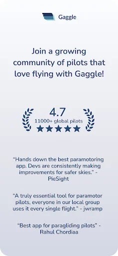 Gaggle Paragliding অ্যাপ ডাউনলোড করুন – সেরা ফ্লাইট ট্র্যাকিং ও নেভিগেশন - Screenshot 3
