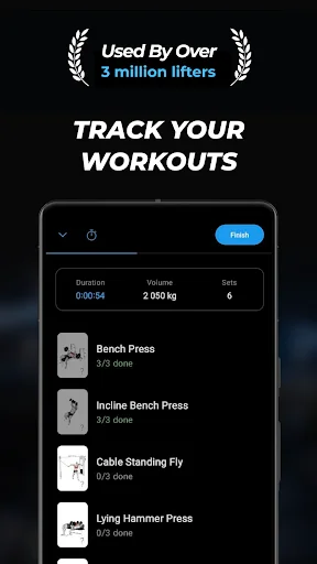 Lyfta Gym Log Workout Tracker ডাউনলোড করুন – সেরা জিম ট্র্যাকার - Screenshot 1