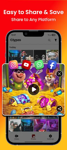 Clypzo: Screen Video Recorder ডাউনলোড করুন – HD স্ক্রিন রেকর্ডিং - Screenshot 7