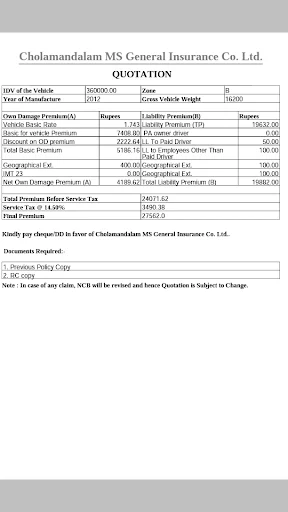 Motor Insurance Calculator অ্যাপ ডাউনলোড করুন – সেরা ইন্স্যুরেন্স টুল - Screenshot 3
