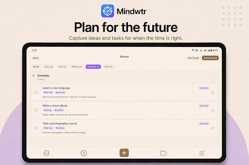 Mindwtr ডাউনলোড করুন – সেরা লোকাল-ফার্স্ট GTD টাস্ক ম্যানেজার - Screenshot 20
