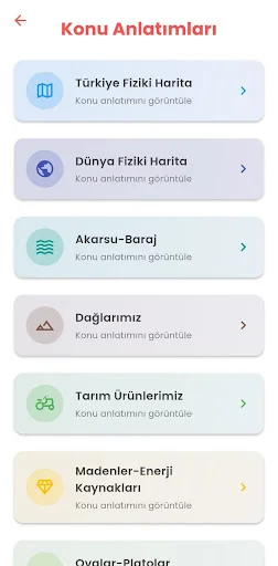 Coğrafya Bilgi Kartları ডাউনলোড করুন – ভূগোল পরীক্ষার প্রস্তুতি - Screenshot 11