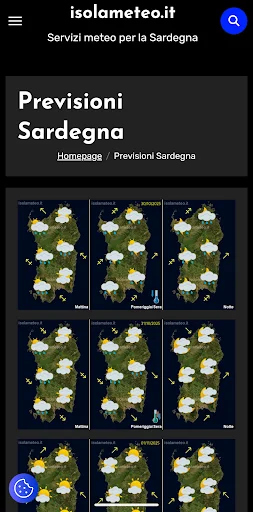 Meteo Sardegna ডাউনলোড করুন – সার্ডিনিয়ার সেরা আবহাওয়ার পূর্বাভাস - Screenshot 1