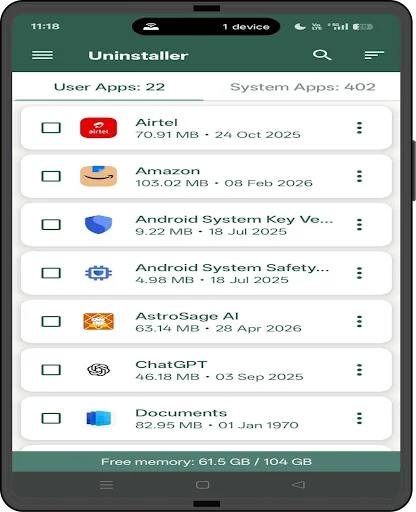 Uninstall Apps – App Remover ডাউনলোড করুন – দ্রুত অ্যাপ আনইনস্টল - Screenshot 13