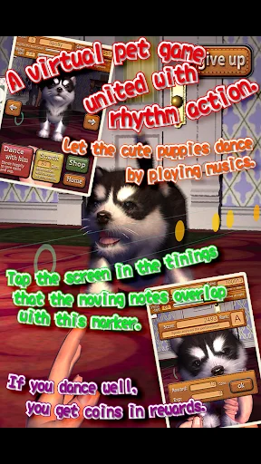 Animal Dance puppies ডাউনলোড করুন – মিউজিক ও ভার্চুয়াল পেট গেম - Screenshot 2