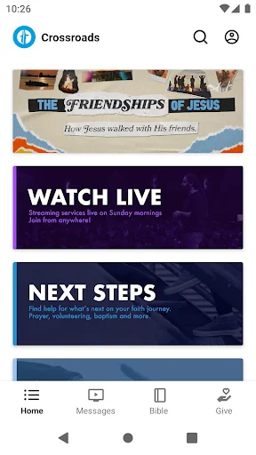 Crossroads Church Vancouver ডাউনলোড করুন – আধ্যাত্মিক উন্নতির জন্য সেরা অ্যাপ - Screenshot 1