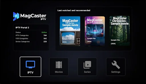 MagCaster IPTV ডাউনলোড করুন – সেরা MAG, Xtream, M3U প্লেয়ার - Screenshot 5