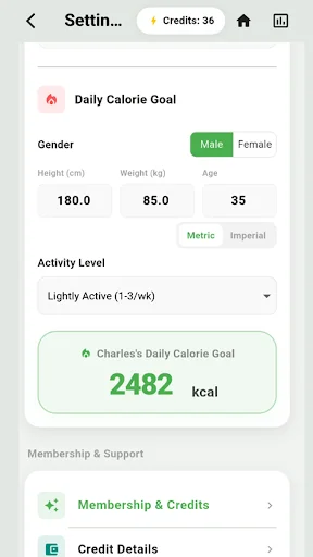 Calvi – My AI Diet & Calories ডাউনলোড করুন – সেরা এআই ডায়েট প্ল্যানার - Screenshot 8