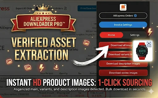 Ali Hunter – AliExpress ইনভয়েস ও মিডিয়া ডাউনলোডার ডাউনলোড করুন - Screenshot 2