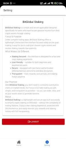 BitGlobal Staking ডাউনলোড করুন – নিরাপদ ও সহজ স্টেকিং অ্যাপ - Screenshot 2